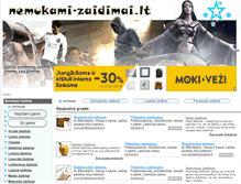 Tablet Screenshot of nemokami-zaidimai.lt